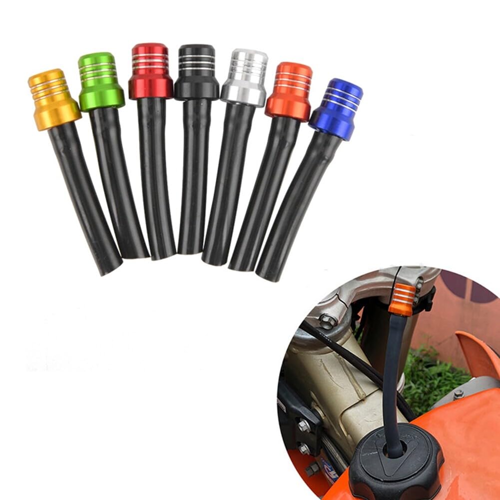 GZYF Tubo di sfiato universale del serbatoio del gas della valvola di sfiato per ATV Dirt Bike Pit Quad Off Road per HONDA CRF XR CR Argento
