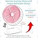 kathson Hamster Exercise Wheel 7.87 in Silent Spinning Running Wheels with Stand for Hamsters, Gerbils, Mice and Other Small Pets (Pink)
