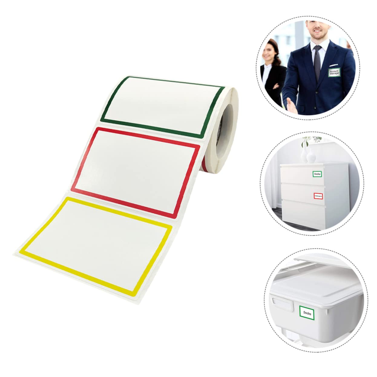 Gadpiparty 2 Etichette Colorate per Rotolo Stickers Autoadesivi per Casa Scuola e Ufficio per Classificare e Contrassegnare