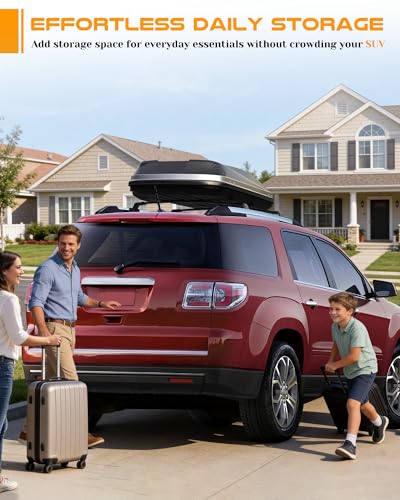 Image of Roof Rack Cross Bars Fit for 2017-2023 GMC Acadia with Side Rails, Easy Install 220 lbs Aluminum Crossbars Cargo Carrier, Rooftop Accessories for Bike Kayak Surfboard Skis Luggage
