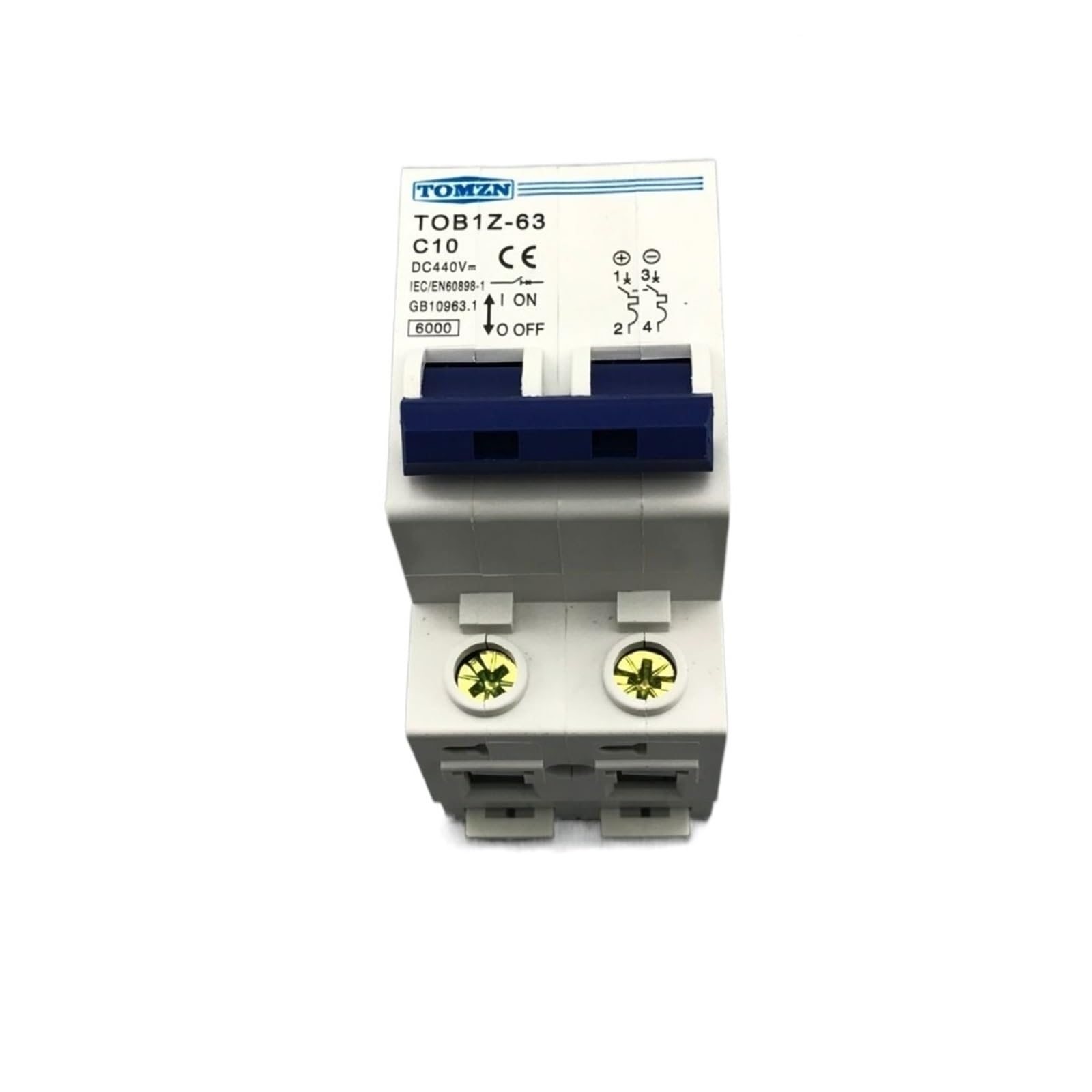 Disyuntor 2P 10A CC 440V para paneles solares fotovoltaicos y sistemas de almacenamiento por baterías