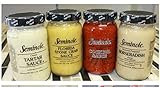 Seminole 4 pack seafood sauces, Florida Stone crab sauce, Tartar sauce, Cocktail Sauce, Horseradish...