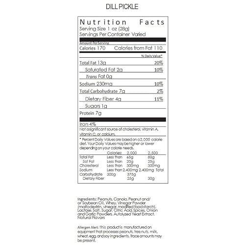 Carolina Nut 9008219 Dill Pickle Peanuts44; 1.75 Oz - Case Of 1616 #TOP1