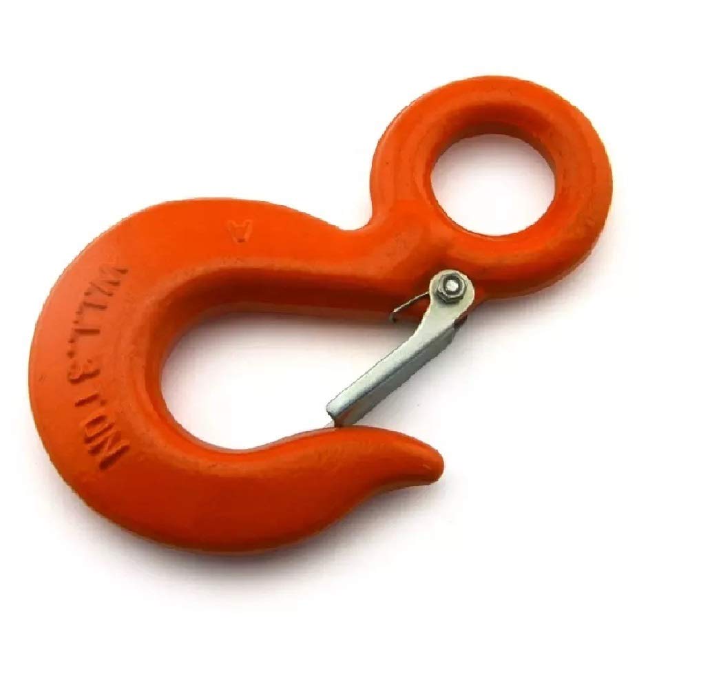 Lifting Eye Hook with Safety Latch Gr-80 Alloy Steel - Best Quality with Rated Load (1ton)