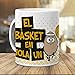 Imagen de mundohuevo Taza Regalo Baloncesto  El bàsket em Mola un ou