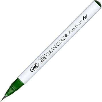 Zig Clean Color Real Brush Marker, Deep Green