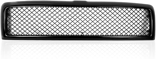 Collect Light Rejilla de parachoques delantero para Dodge Ram 1500 2500 1994-2002 Rejilla delantera de malla negra brillante
