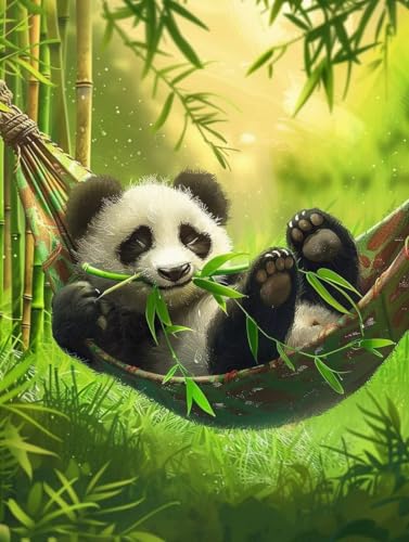 Peinture diamant adulte panda kit complet broderie 5D 80x110cm