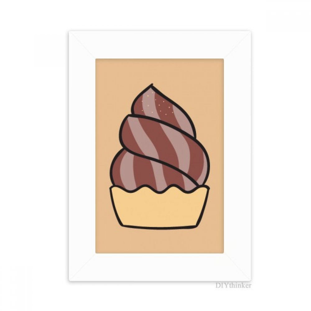 Cadre photo d'art 5x7 pouces gruau sweet chocolate finition peinture blanche haut de gamme
