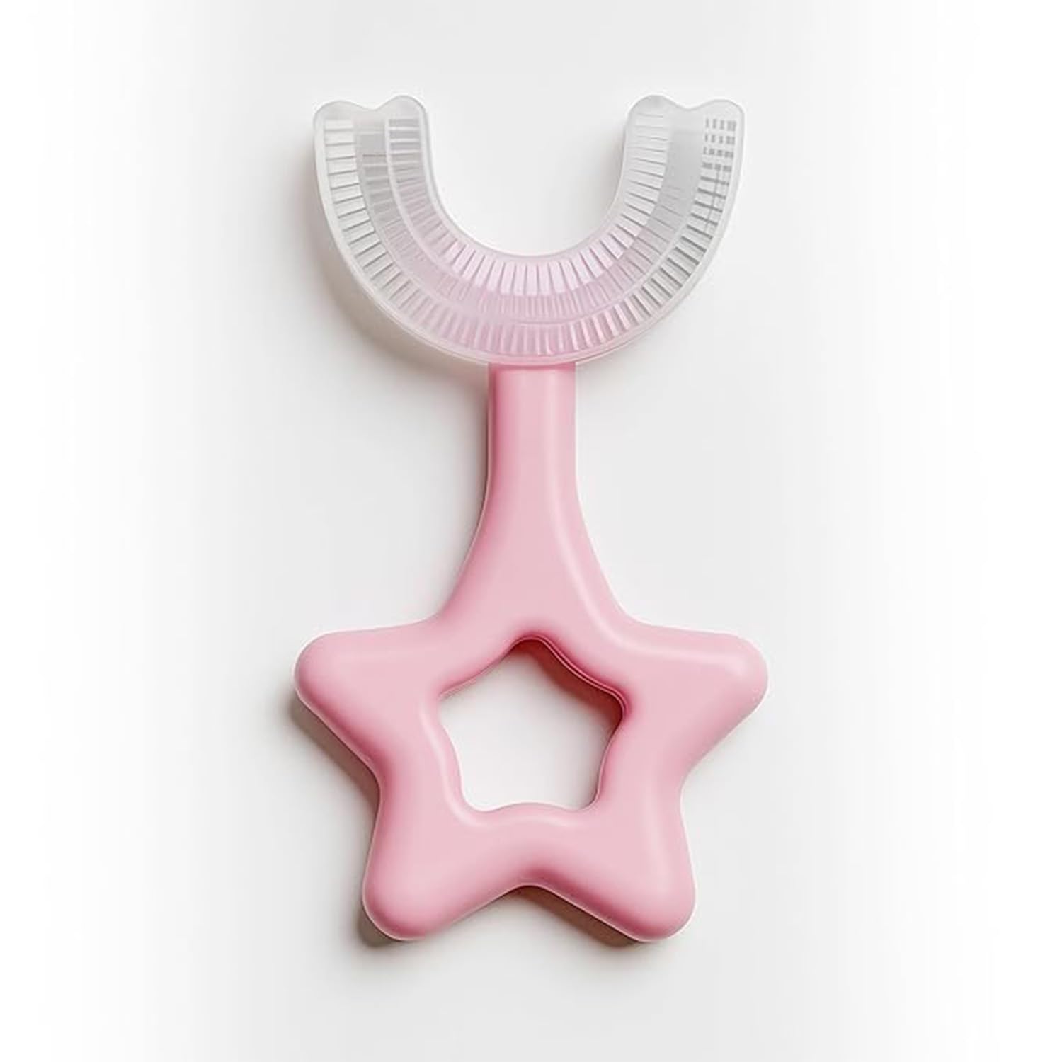 Kids U-Shaped Toothbrush, Silicone Brush Head 360 Degree Cleaning Suitable For 2-6 Years, Manual Oral Teeth Cleaning Tools (Multicolor, Star Shaped)-image-33
