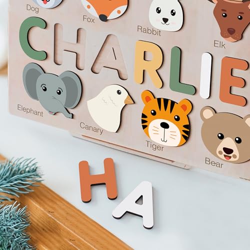 | Personalized Name Puzzle Set | Includes Wooden Puzzle, Optional Engraved Message, Stand & Premium Gift Package | Handmade, Educational Baby Gift... - Image 4
