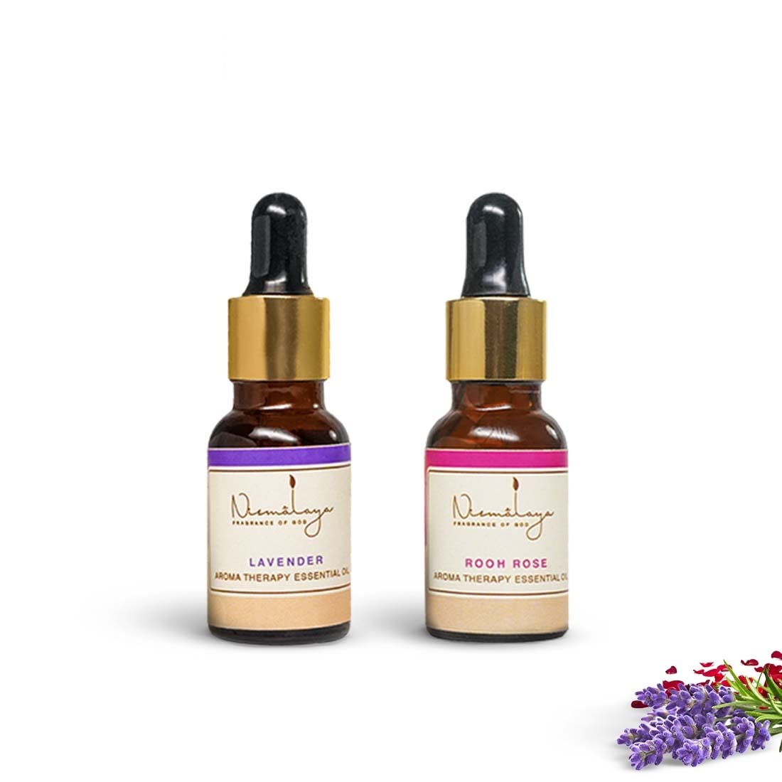 NIRMALAYA Aromatherapy Pack Essential Oils (Pack Of 2) | 2 Fragrances – Lavender & Rooh Rose | Best Aromatherapy Essential Oil for Diffuser | home fragrance | Best Aroma Oils | 15ml per bottle (B0C46NCT5D) Amazon Price History, Amazon Price Tracker