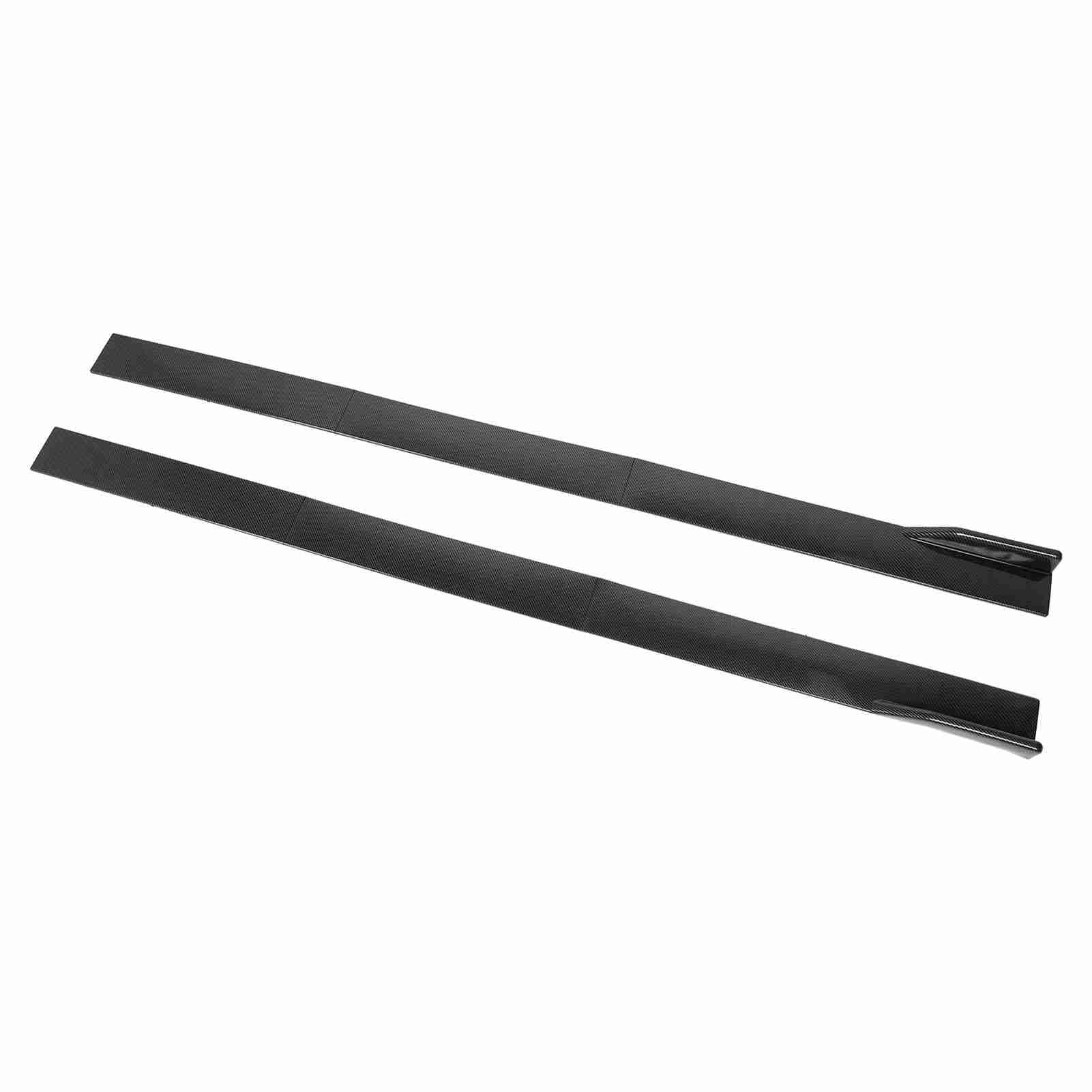 Skurcz Samochodowy S 6pcs Boczna Spódnica z Włókna Węglowego 3 Sekcja Typu Spódnice Boczne Winglety Dyfuzery Wymiana dla Prototypu 2,2 M/7, Stóp Zmniejsza się na Dole (2M)