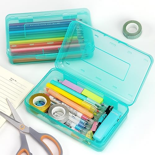 Image of Tamaki 1 Pack Plastic Pencil Box Large Capacity, Light Green