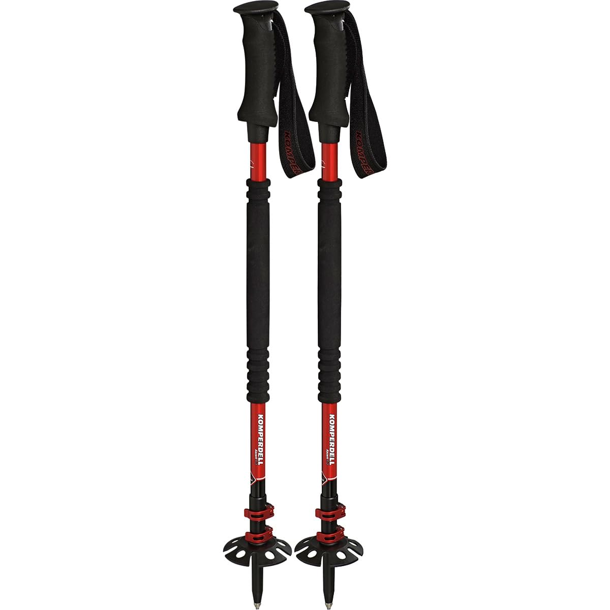 Komperdell Thermo Ascent Ti 3 bâtons de Ski, Rouge