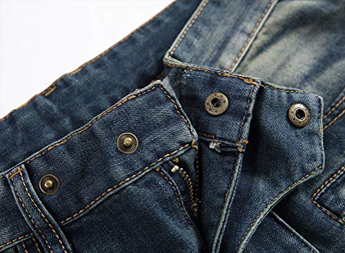 IDEALSANXUN Men’s Ripped Biker Skinny Jeans Junior Slim Straight Leg Moto Denim Pants4