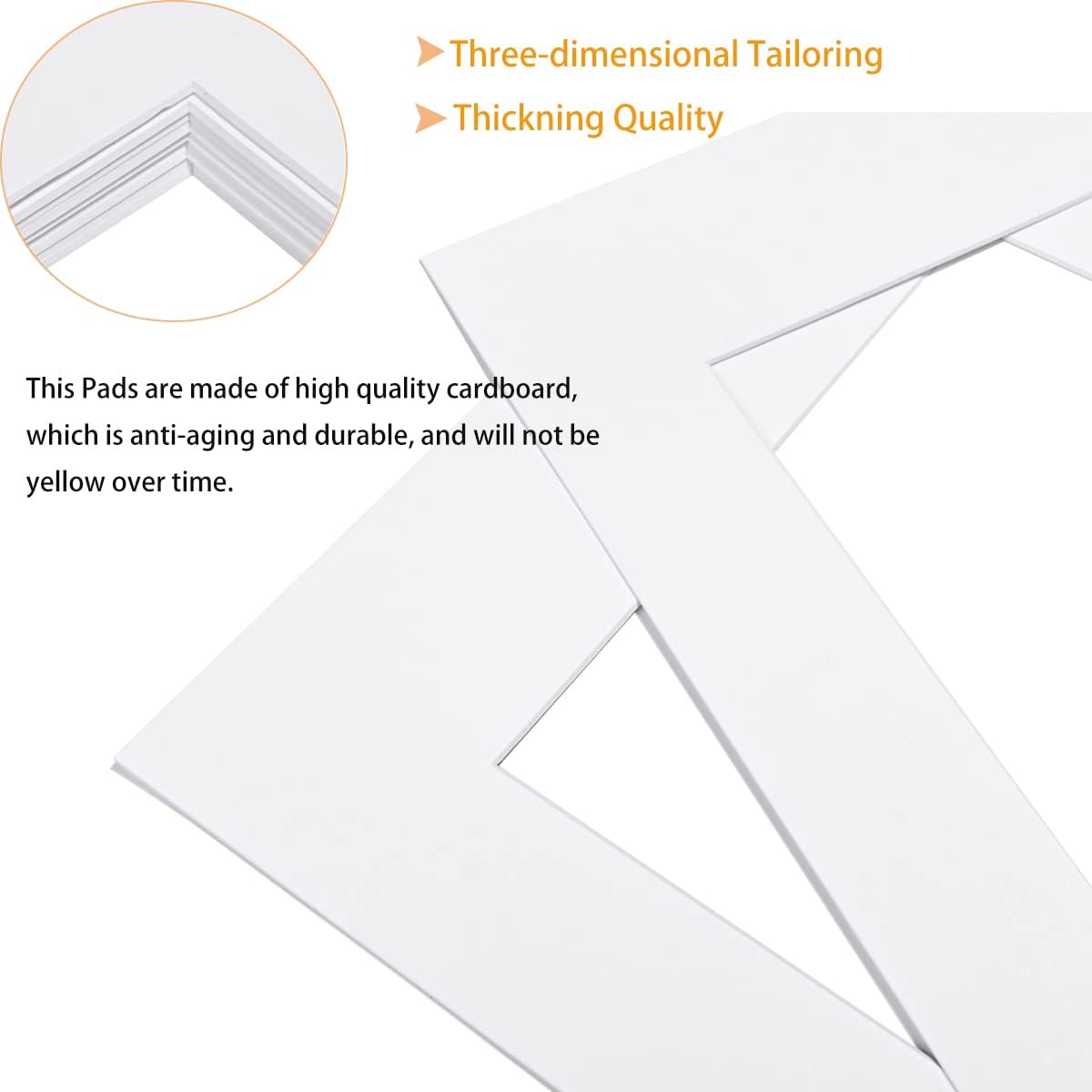 Donmills White Picture Photo Frame Mounts Mats, A4 Frame for Picture 8