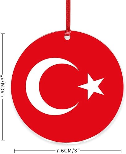 Miniatura 3 de Adornos de Navidad de pavo serie de héroes adornos colgantes de recuerdo festividades decoración del hogar redondo transparente redondo acrílico