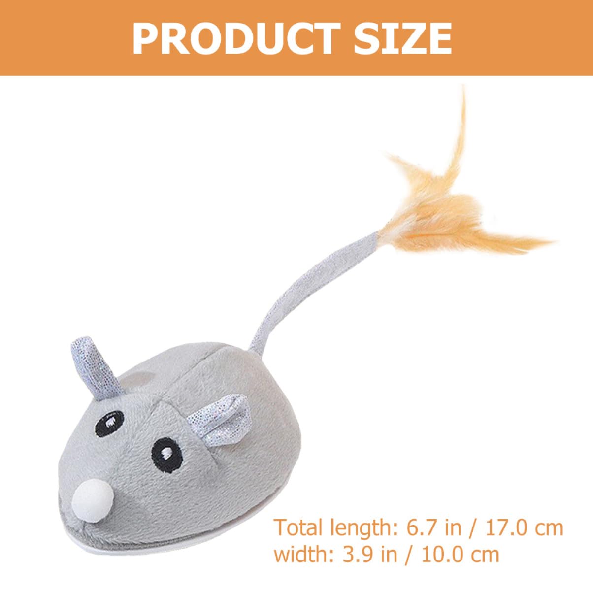 Toddmomy 4piezas Ratón Eléctrico Recargable para Gatos Juguete Interactivo para Mascotas Estimula Instintos De Caza Interiores