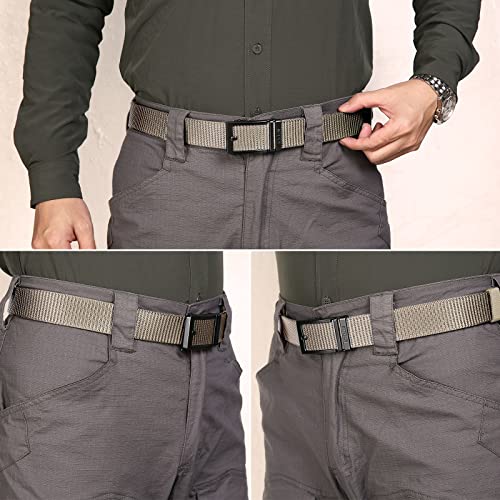 Ratchet Belts for Men, Tactical Gun Belt Nylon Web Golf Belt with Automatic Slide Buckle4