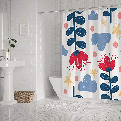 Rideau de douche grand format fleuri pour baignoire élégante - 3