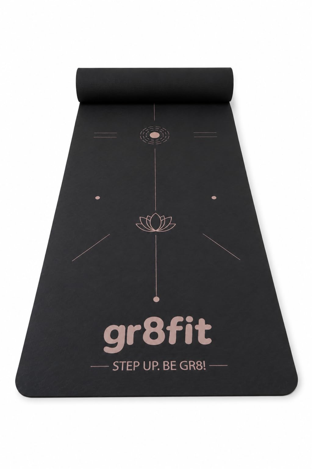 gr8 Alignment Yoga Mat, Black, Eco TPE, 183x61x0.8 cm, Non-Slip, Extra Cushion, for Yoga, Pilates and Home Workouts-image-38