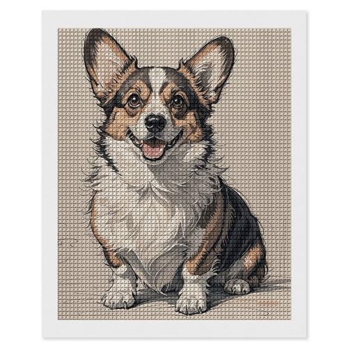 Peinture diamant 5D Corgi maccbn le cadeau créatif idéal pour débutant