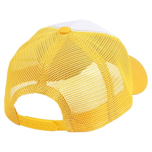 Image of Falari 5-Panel Mesh Baseball Cap, Trucker Hat, Structured Plain Design, Cotton, Adjustable Size