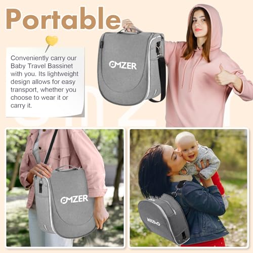 image for omzer Baby Travel Bassinet Portable Bassinets - Foldable Carry Bag Bas