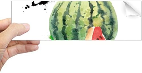 Watermelon Fruit Tasty Healthy Watercolor Rectangle Bumper Sticker Notebook Window Decal