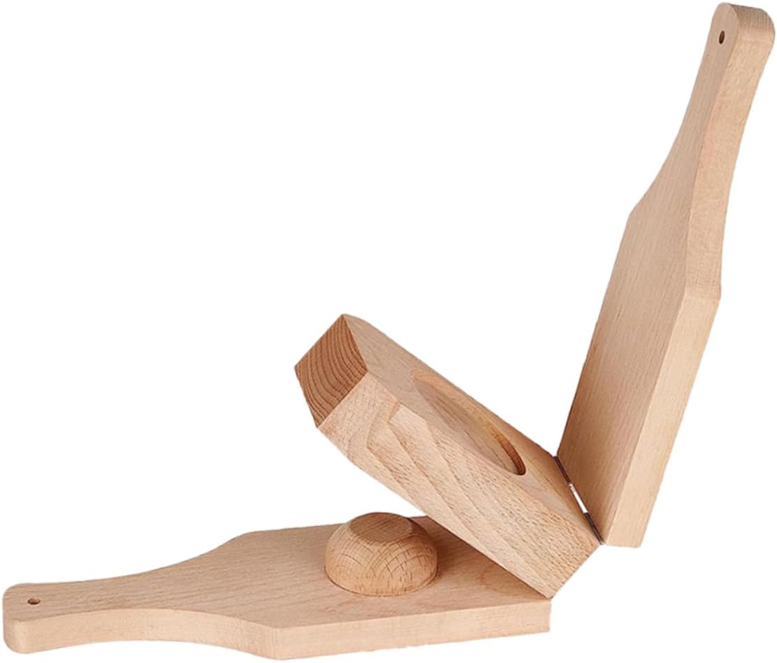 Solid Wood Plantain Press Tostone Maker Banana Masher Potato Ricer Cooking Utensils