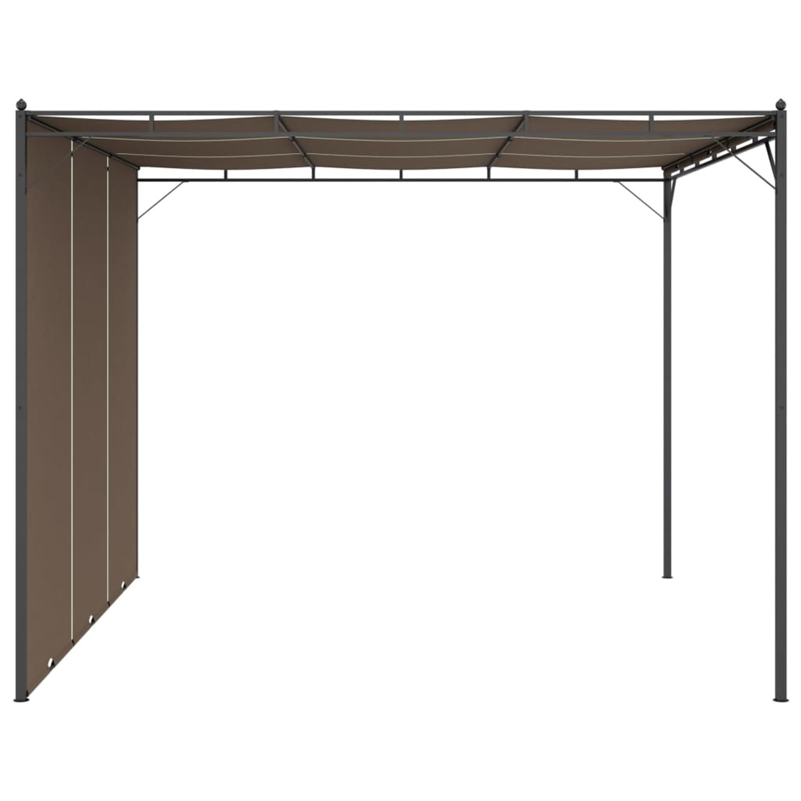 ZEYUAN Gartenpavillon mit Seitenvorhang, Pop-Up Partyzelt, Festzelt, Pavillon, Garden Decoration, Canopy Tent, Lagerzelt, Pavillon, 3x3x2,25 m Taupe
