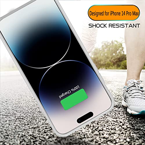 Battery Case For Iphone 14 Pro Max, 8500Mah Ultra-Slim Rechargeable Smart Portable Charging Case Extended Battery Pack Compatible With Iphone 14 Pro Max (6.7 Inch) Charger Case Support Carplay-Blue #TOP3