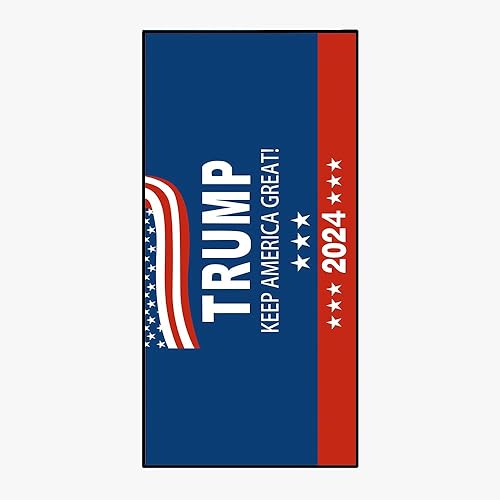 Miniatura 9 de Trump 2024 - Toallas de playa de gran tamaño con texto en inglés "Keep America Great USA", toallas de baño de microfibra, manta de playa suave para