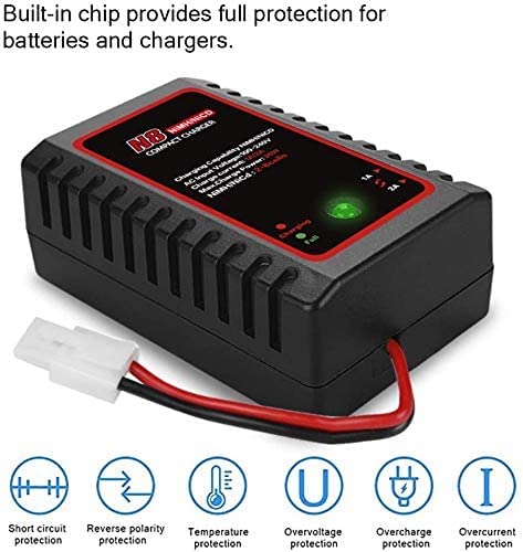 LOT DE 2 Batteries Li-Ion 7,4V 3000mAh 15C 2S avec JST-2P