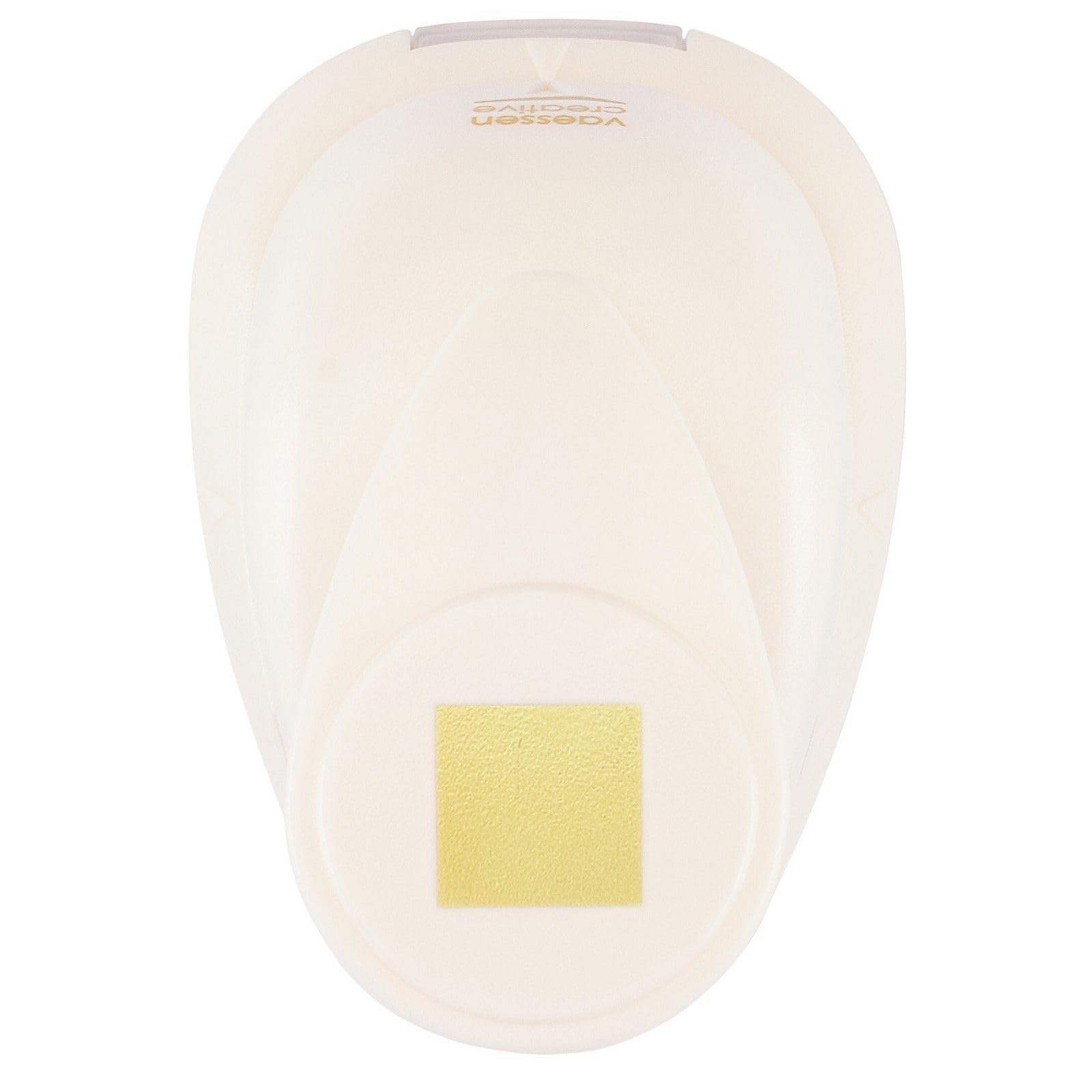 Vaessen Creative Craft Paper Punch, Square, 5/8 Inch, for DIY Projects, Scrapbooking, Card Making and More, Plastic Metal, White/Pink, 2.5 cm