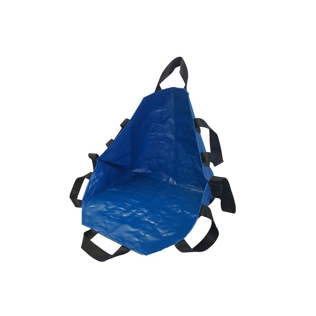 LINE2design Portable Transport Unit Seat - 70096 Emergency Evacuation Medical Chair 8 Handles Durable Transportation Seat - Medical Stretcher Patient Mover All Impervious Material Royal Blue