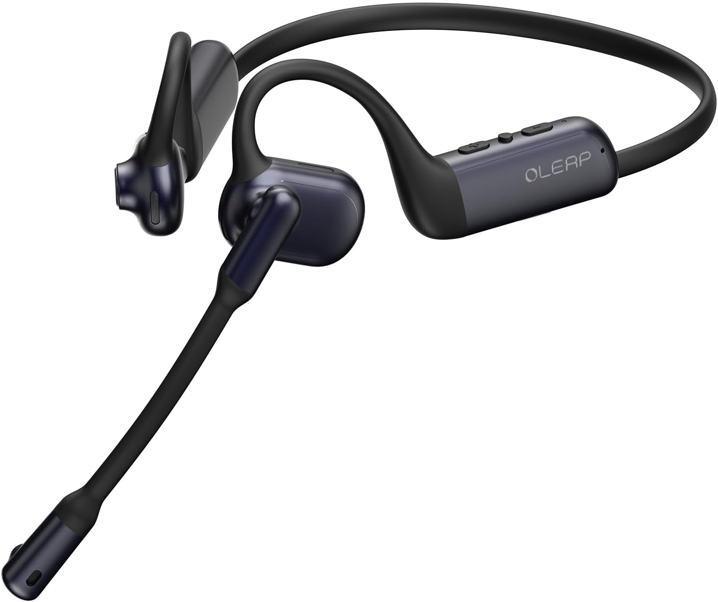 P200b Pro Bluetooth Wireless Open Ear Noise Cancelling Headphones, 50dB ENC Call Noise Elimination, Computer Headset with Boom Microphone and Mute Button for Work and Calls(No Dongle)