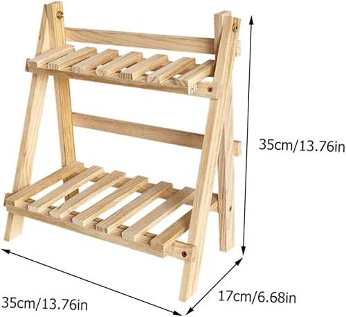 Miniatura 6 de Estante de almacenamiento de maquillaje de doble capa organizador de cosméticos de madera titular de la decoración del hogar