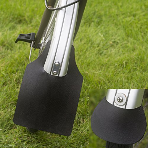 London Craftwork Leather Mudguard Flap Set for Brompton Black