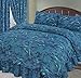 Price comparison product image Dolphin, Sea/Ocean/Waves/Splash Blue, Double Bed Duvet/Quilt Cover + Fitted Valance Sheet + 2 Pillowcases Complete Bedding Set