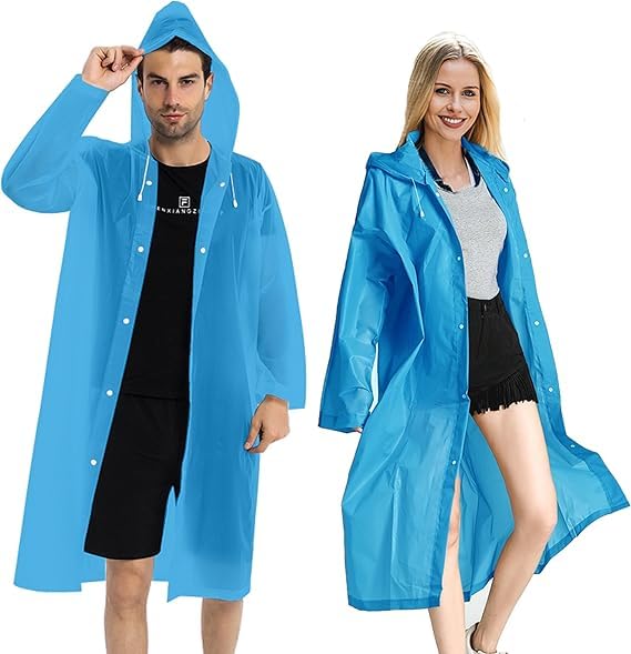 devil Unisex Raincoat With Hood | Waterproof Rain Poncho | EVA Material | Reusable | Lightweight | Universal Size | Raincoat for Men and Women (High Quality) (Multisize,Blue)-picture-38
