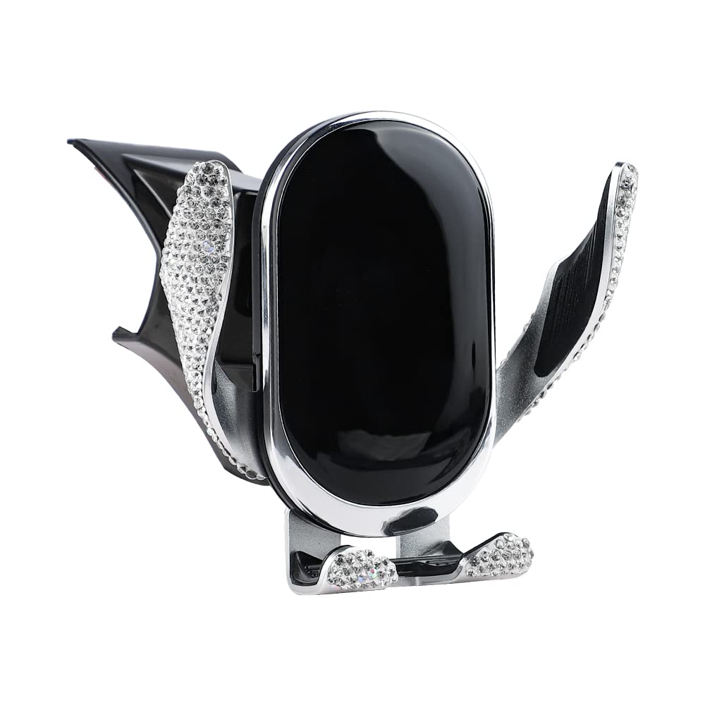 Photo 1 of CARFIB for Mazda CX30 CX-30 Bling Accessories Car Phone Holder Black Silver