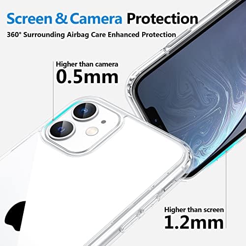 GeeEase iPhone 11 Case - Crystal Clear & Anti-Yellowing - Mil-grade Shockproof Protection - Hard PC & soft TPU Protective Phone Case - Slim Thin Fit Cover 6.1-Clear