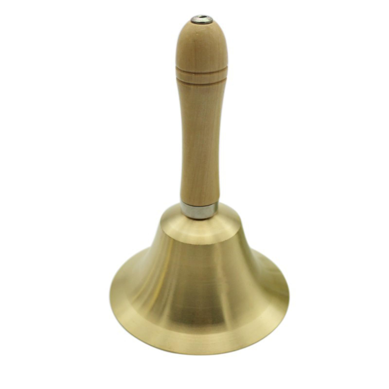 Hand Bell Service Tea Bell Dinner Bell Metal Hand Bell for Christmas Decorations Counter Reception Bell for School,Last Order,Library Small Hand Bell hanging bell Copper 110 11x18cm