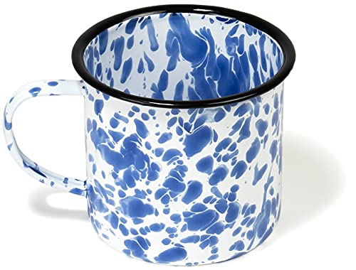 Red-Co-Set-of-6-Enamelware-Metal-Medium-Classic-12-Oz-Round-Coffee-and-Tea-Mug-with-Handle-Navy-Blue-MarbleBlack-Rim–Splatter-Design Red Co Set of 6 Enamelware Metal Medium Classic 12 Oz Round Coffee and Tea Mug with Handle Navy Blue MarbleBlack Rim–Splatter Design