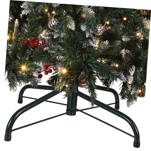 Alipis Soporte para Árbol De Navidad Metálico De 40 Cm Tubo De 1,9 Cm De Diámetro, Acabado Pintura Horneada, Fijación De Tornillos, Estable y Resistente para Árboles Artificiales