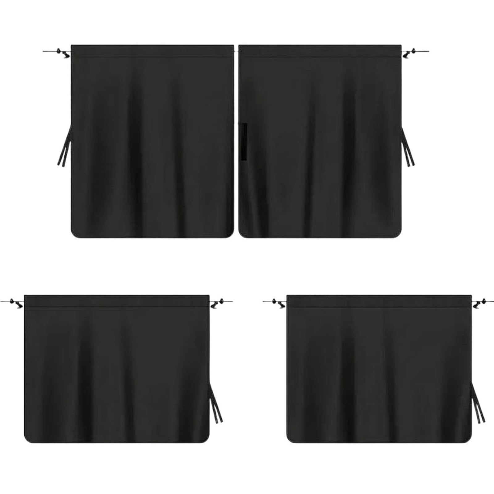 Rideaux de Séparation Voiture Ensemble de Rideaux séparateurs confidentialité for Voiture, 4 pièces, Pare-Soleil fenêtre occultants Amovibles for siège arrière, Sieste Voyage et Camping(Color 1)