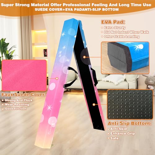 Image of Marfula 6 FT / 8 FT / 9 FT Folding Gymnastics Beam Foam Balance Floor Beam