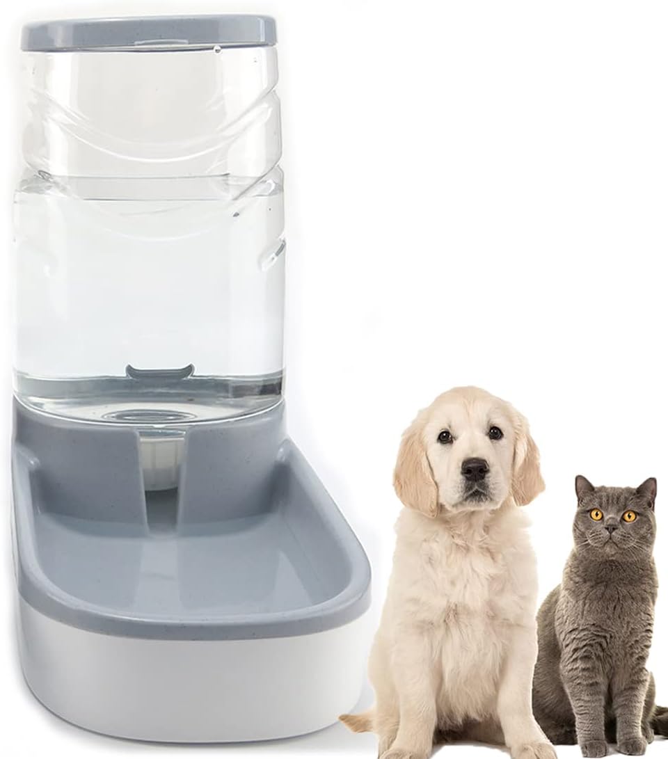 Pets Cats Dogs Automatic Waterer and Food Feeder 3.8 L, Pet Automatic Feeder and Water Dispenser for Small and Medium Sized Pets (Water…
